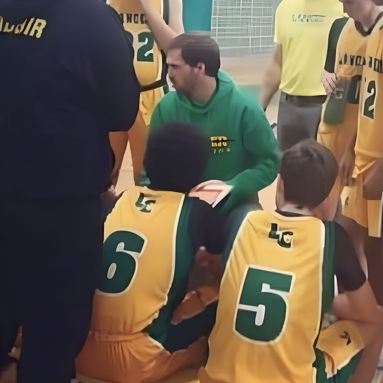 A picture of me in my jersey during a timeout (on the middle of the bench)